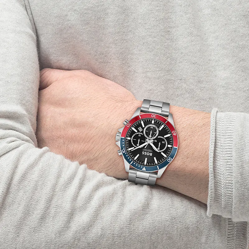 Hugo Boss Troper Chronograph Pepsi Quartz Men's Watch- 1514108